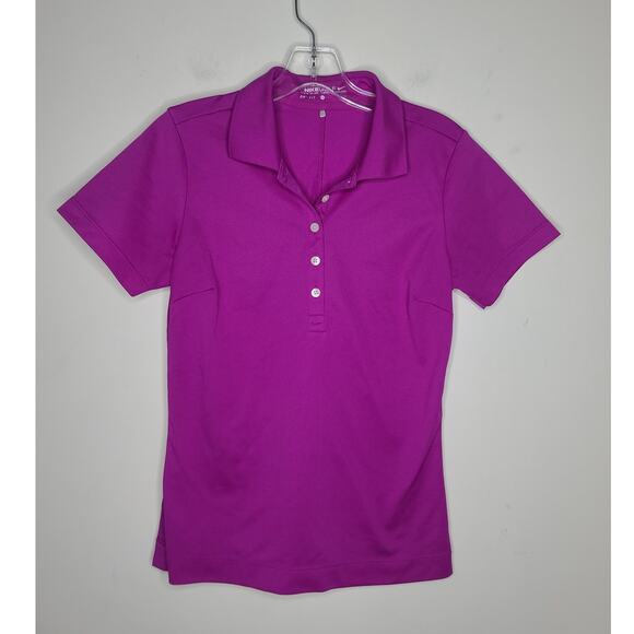 Nike Golf Dri-Fit purple short sleeve button front polo shirt - small - Picture 1 of 5